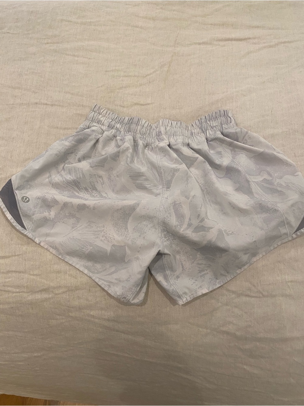 lululemon athletica Light Silver Athletic Running Shorts